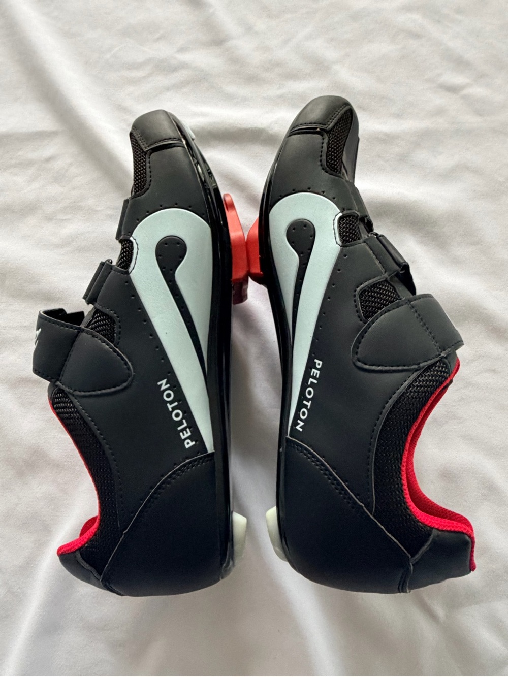 Peloton Cycling Shoes, Black/Red-Sz EU45(US Men’s 11.5/12)with Look Delta Cleats